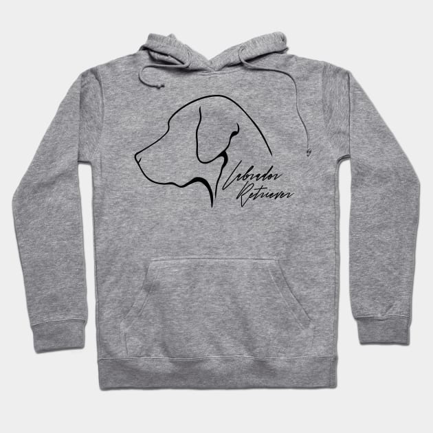 Proud Labrador Retriever profile dog lover gift Hoodie by wilsigns